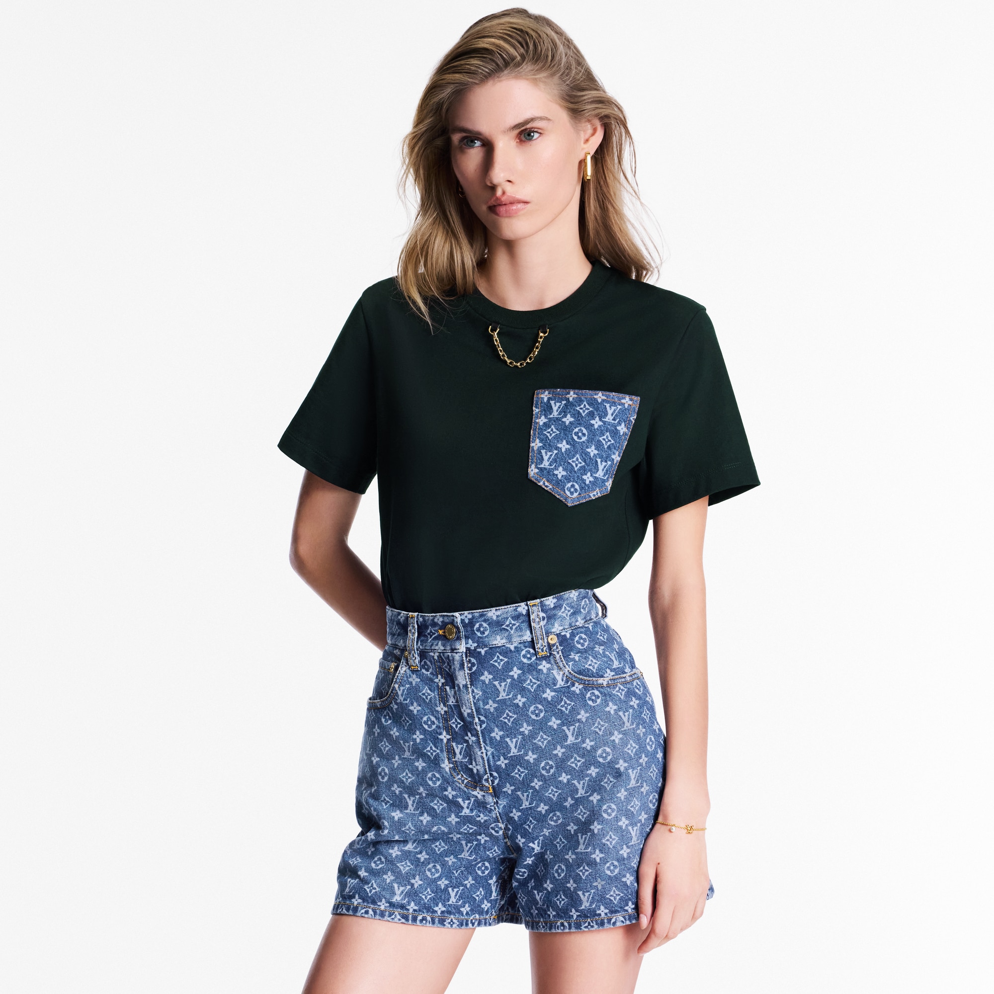 Monogram Denim Shorts - Women - Ready-to-Wear | LOUIS VUITTON ®